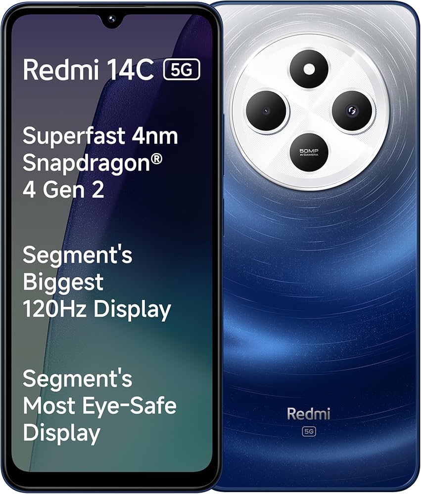 Redmi 14C 5G (Starlight Blue, 4GB RAM, 128GB Storage) | Superfast Redmi 14C 5G (Starlight Blue, 4GB RAM, 128GB Storage) | Superfast