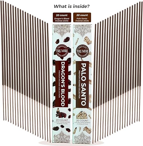 Vista 273 de Trumiri Incense Sticks - Combo Pack of 40 Insence-Sticks - 20 Rose + 20 Lavender - Insenses - Insents - Incents - Inscense - Incence - Incienso