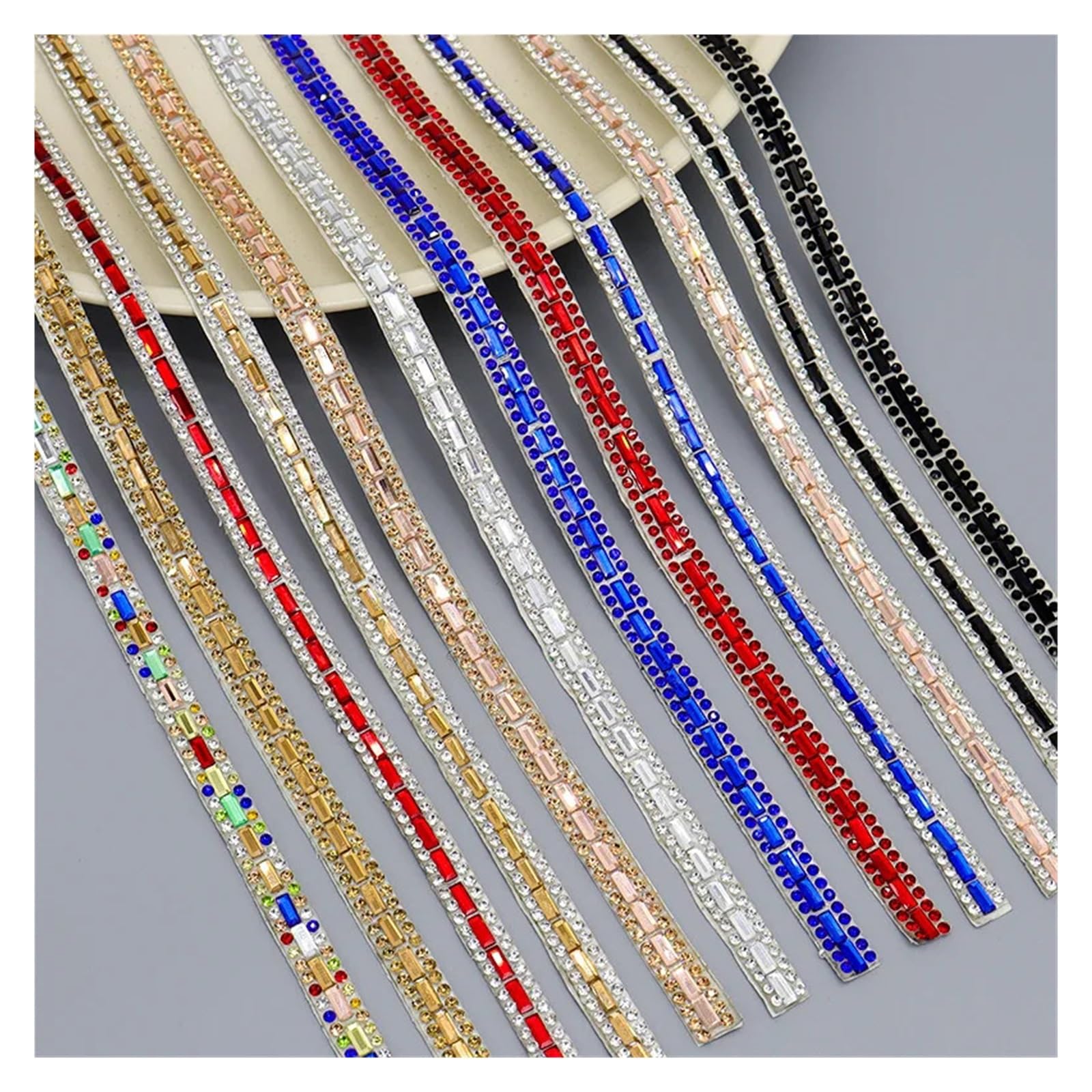 Strassband 10 Yards Strassbesatz For Hochzeiten, Farbiges Strassband