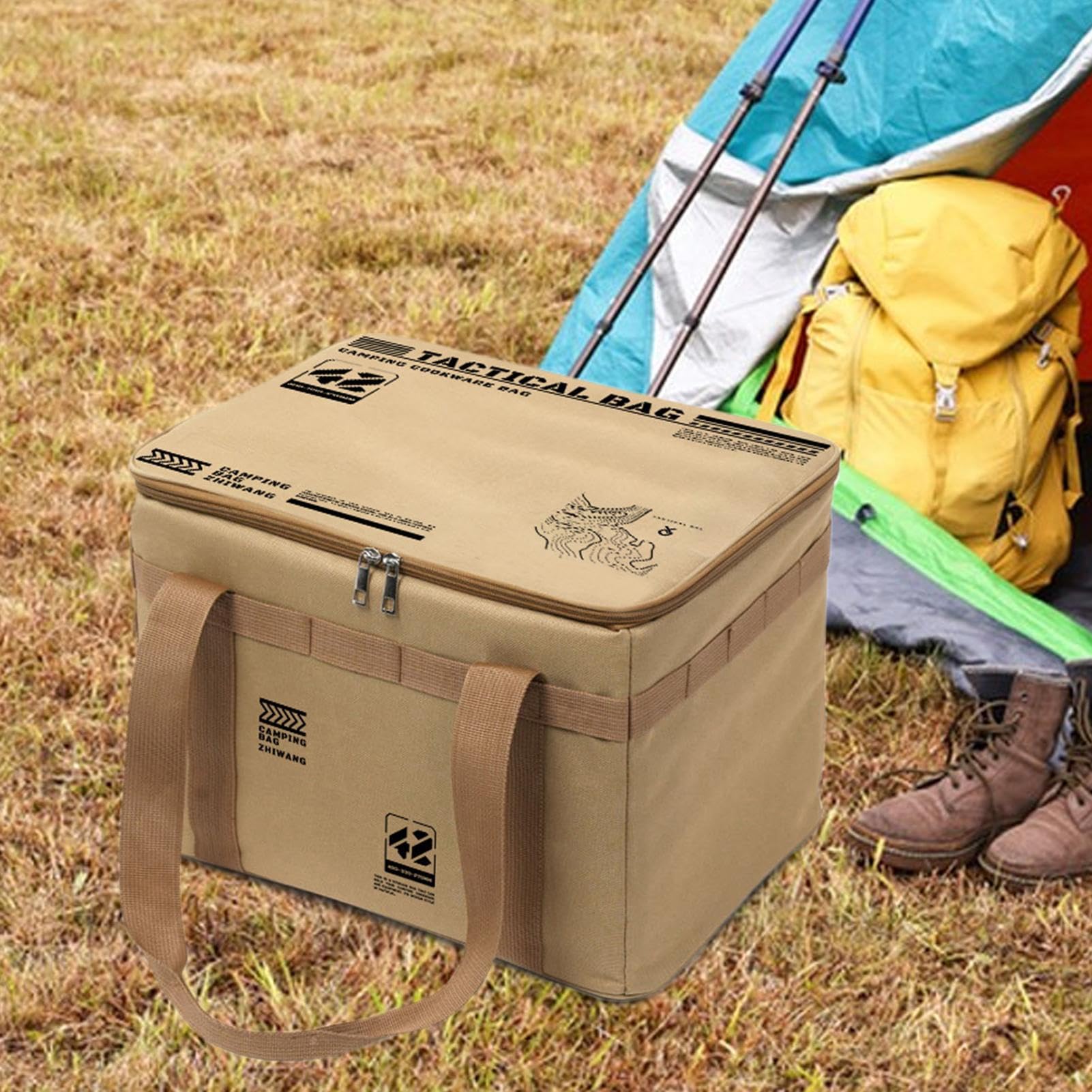 Borsa Portaoggetti Da Campeggio Contenitore Resistente Con Maniglie Per | Organizer Attrezzatura Camping Per Campeggio Viaggi Traslochi Imballaggio Lavanderia Università Palestra Sp
