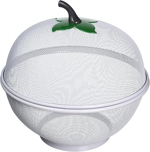 UNIWARE 2203 Apple Shapped - Cesta de frutas y verduras, 10 pulgadas, color blanco