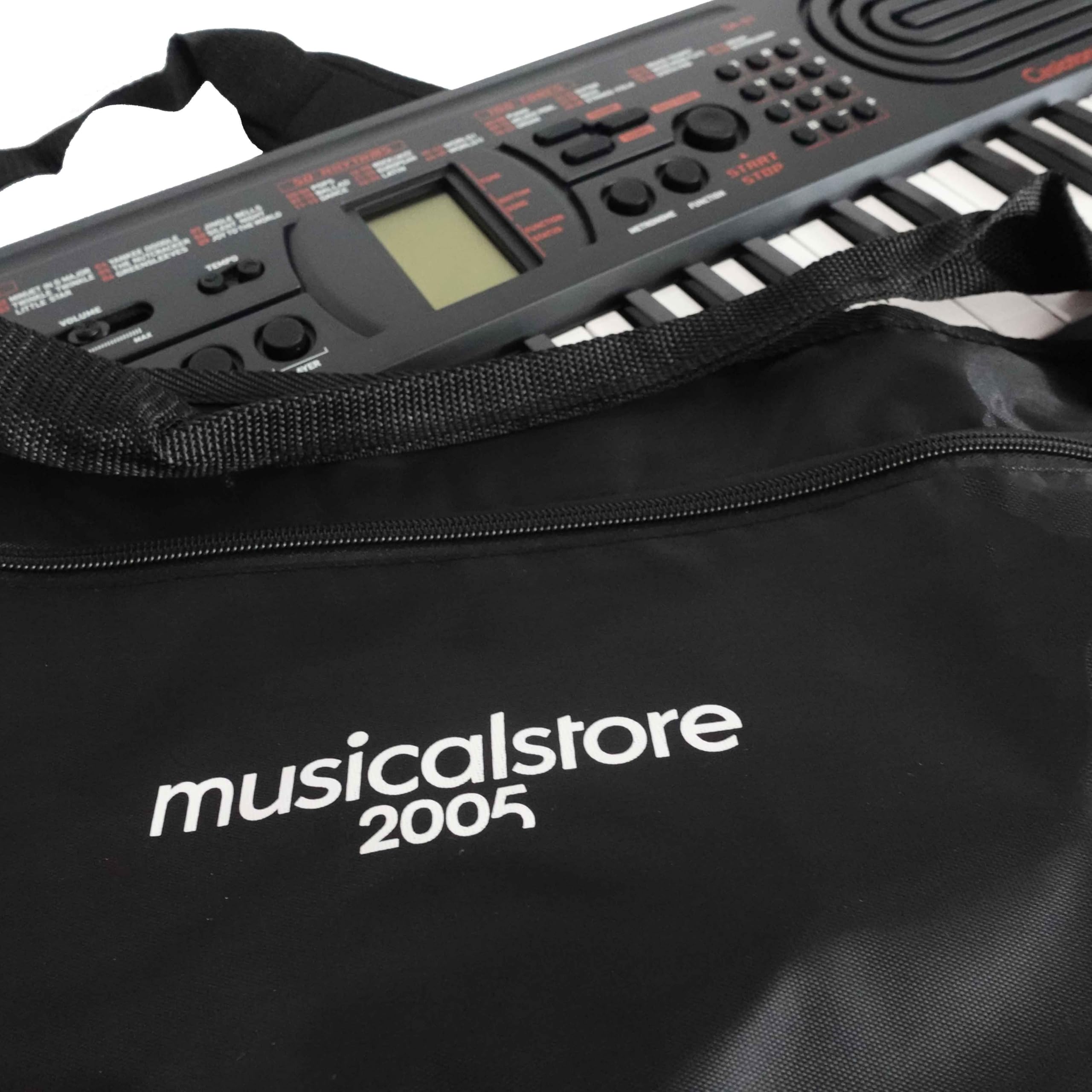Kit Mini Tastiera Scolastica SA-80 Bianca: Include Tastiera Mini 44 Tasti con 100 Toni e 50 Ritmi, Custodia Protettiva Versatile e Alimentatore Compatibile by MusicalStore2005
