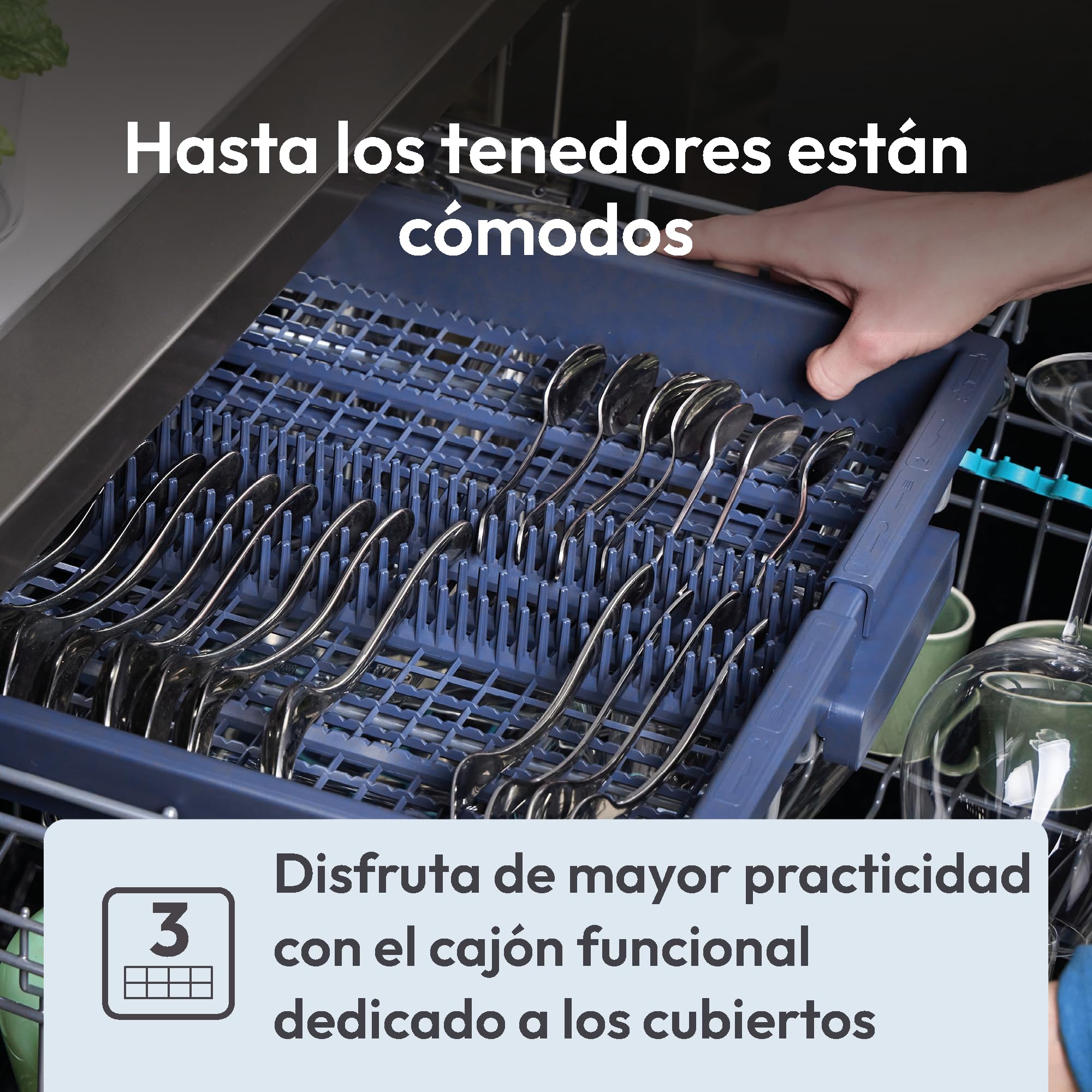 Candy Rapidò CF 3C7L1W Lavavajillas 60 CM, 13 Servicios, Wi-Fi, 5 Programas, Tercera Bandeja, Motor Inverter, Inicio Diferido 3-6-9 H, Indicador Sal y Abrillantador, 47DB, Blanco