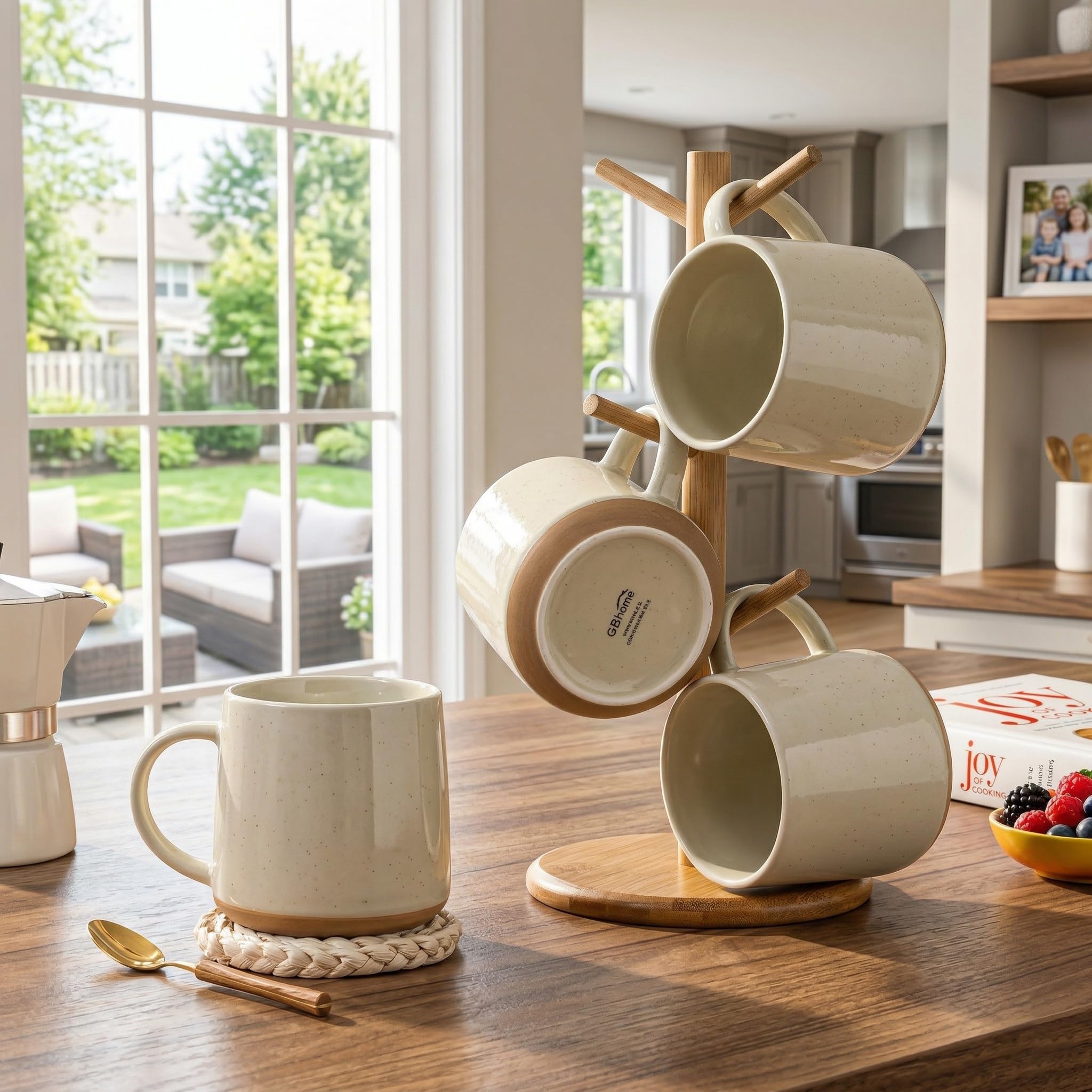 Amazon.com: GBHOME Ceramic Coffee Mugs Set of 4, 17oz Handmade