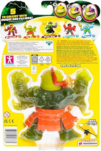 Miniatura 6 de Heroes of Goo Jit Zu Mar de Goo Maldito  Juguete súper elástico, relleno de Goo Ill EEL figura de acción  con cara que cambia de color que revela su