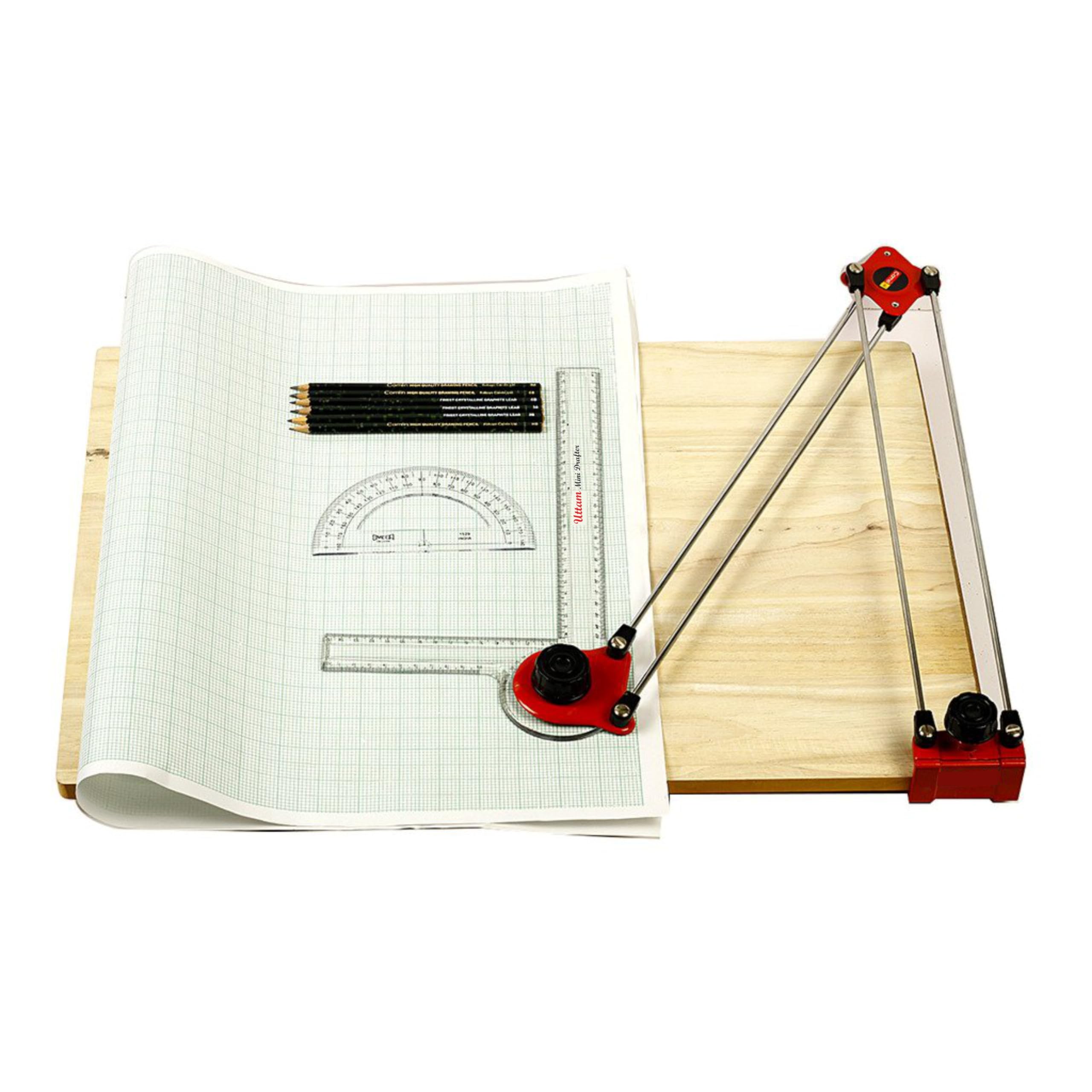 Uttam Engineering Mini Drafter with Unbreakable Scale & Heavy Mild Steel Rod & Shatterproof Scale Mini Drafter for Drawing Architect,Drawing Instrument, Ideal for Drawing Technical, Engineering Tool 1