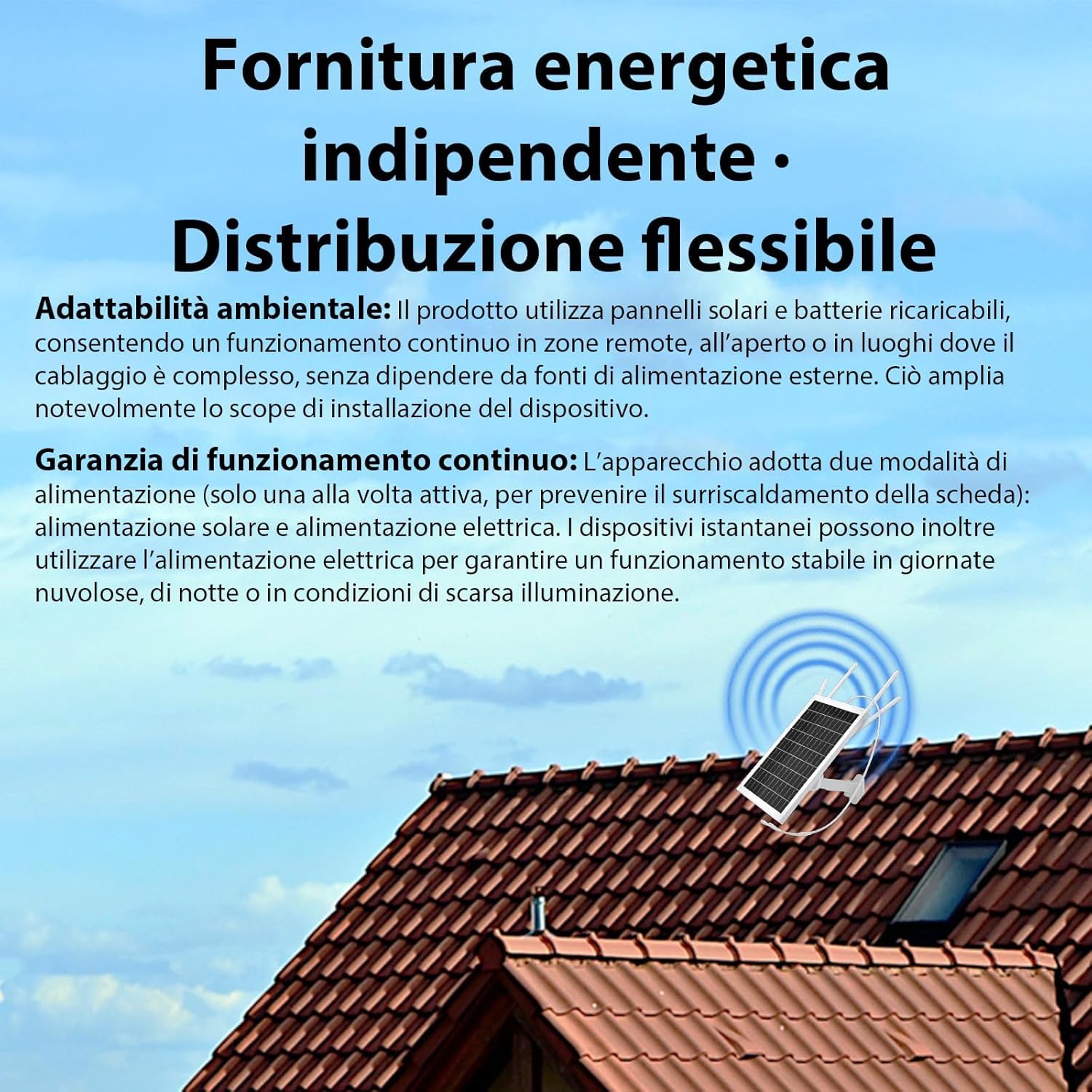 Ripetitore WiFi Solare da Esterno, Amplificatore di Segnale WiFi Alimentato a Energia Solare da 15W, Ripetitore WiFi Wireless a 2,4 GHz Batteria da 26000 mAh, Impermeabile IP65