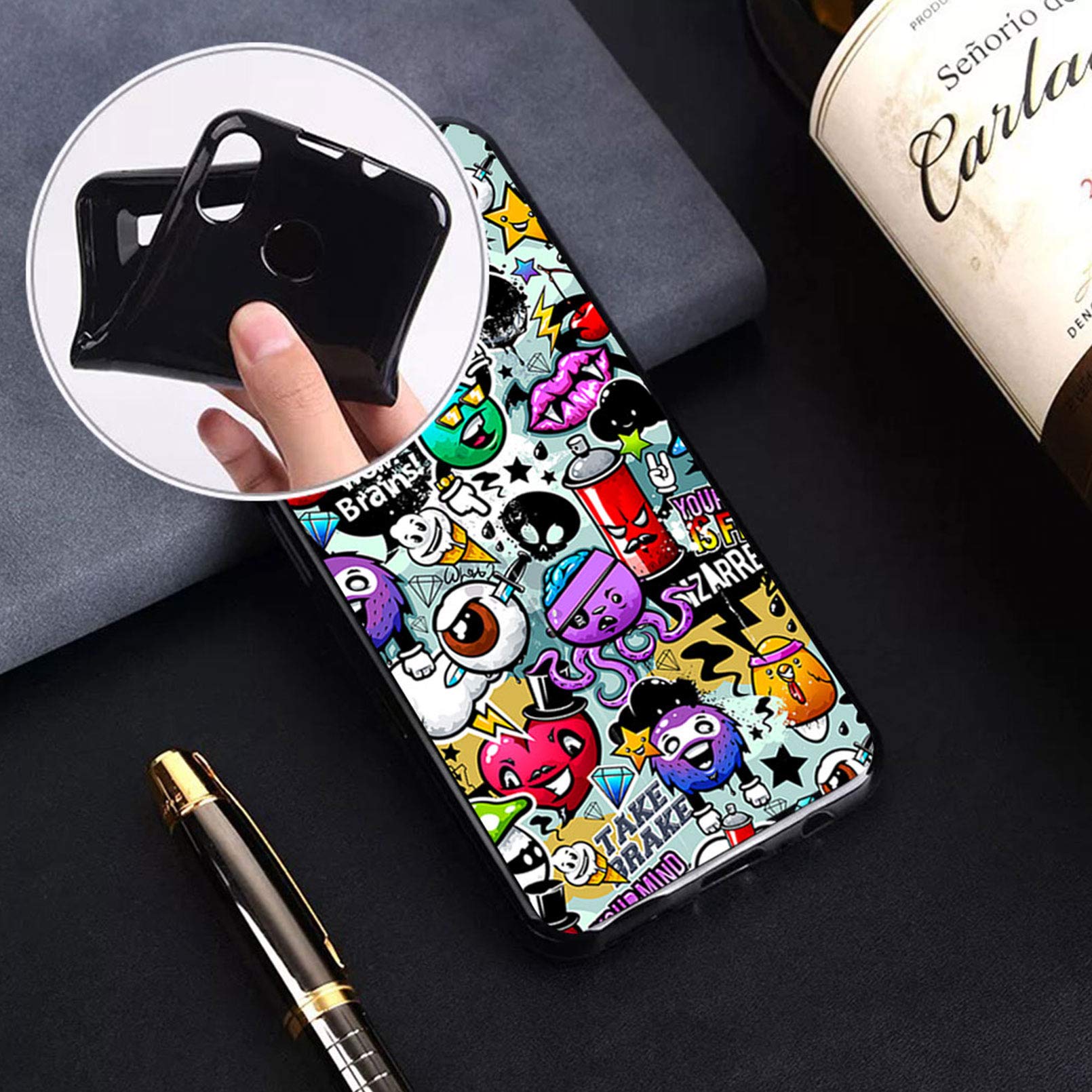HHUAN Cover per ZTE Blade A51 (6.52 ) con 2 Pezzi Pellicola Protettiva in Vetro temperato, Custodia Protettiva in TPU in Silicone Ultra morbido Clear Antiurto per ZTE Blade A51 - WMA16