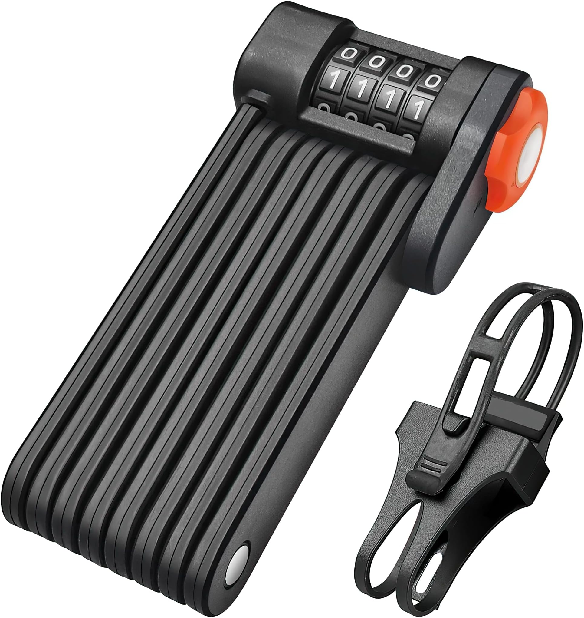 Rdusi Folding Bike Lock 4-Digit,[Reinforce Version] 85cm High Strength Alloy Steel Combination Folding Padlock,High Security Rust Prevention for Mountain Bike,E-Bike and Motorcycle