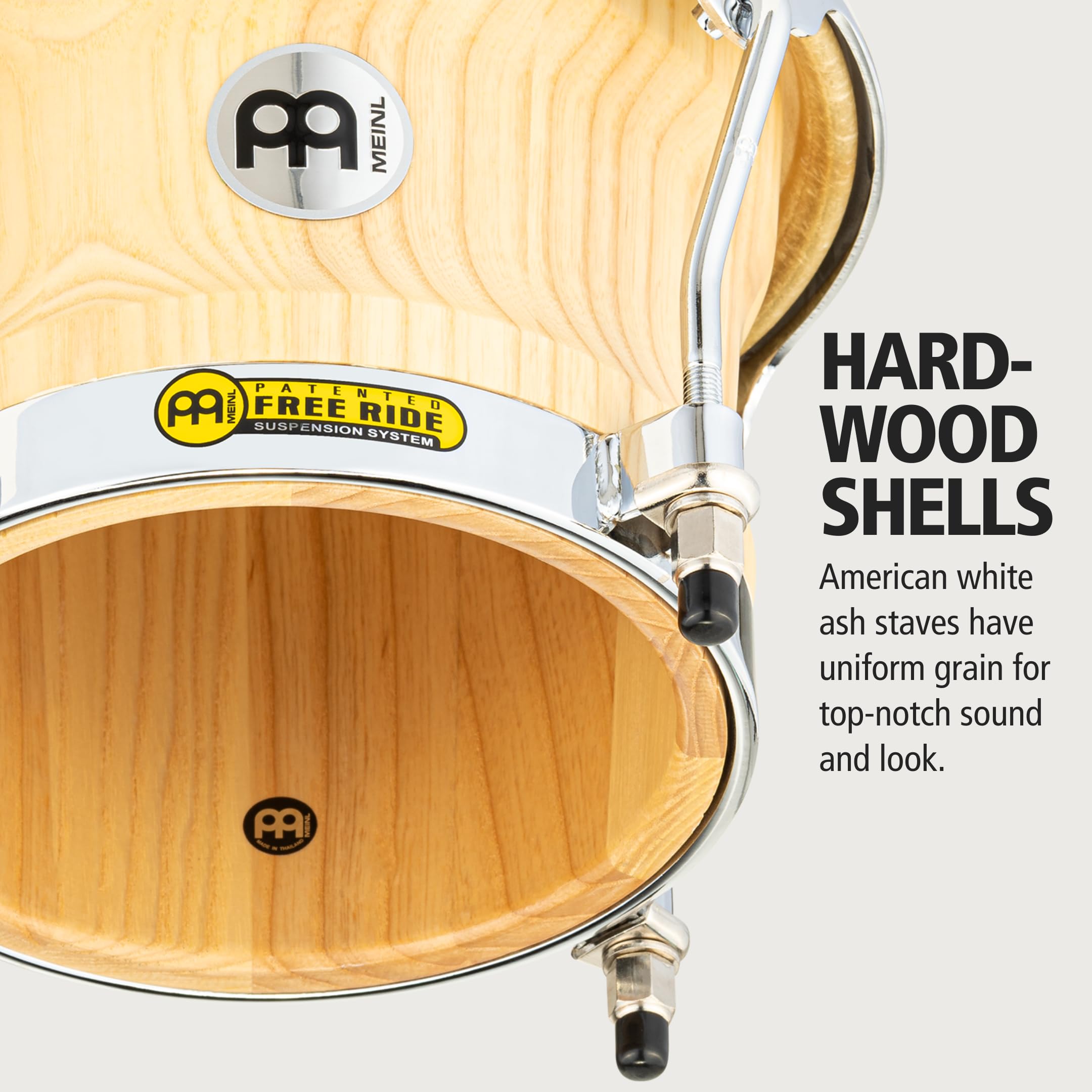 Meinl Percussion CS400AWA-M - Bongo de madera con parche natural