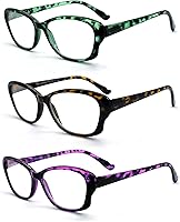 Vista 8 de Paquete de 3 elegantes gafas de lectura estilo ojo de gato para mujer