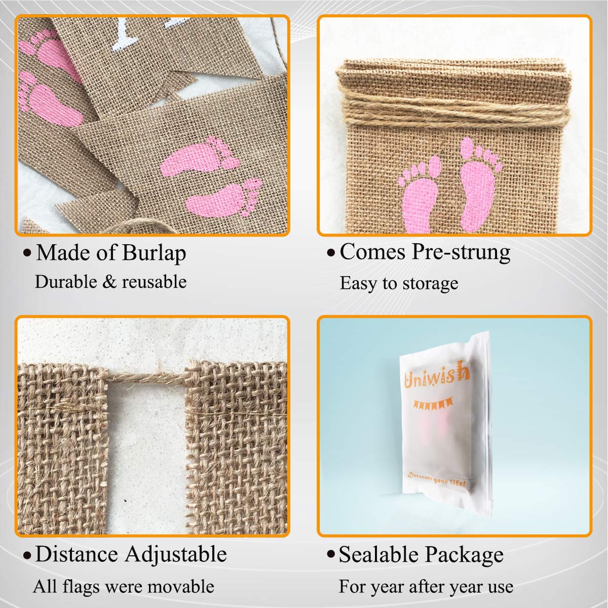 Gartenflagge 'It's A Girl' Mit Rosa Ente – Jute-Banner 30,5 X 45,7 Cm Für Baby-Enthüllung