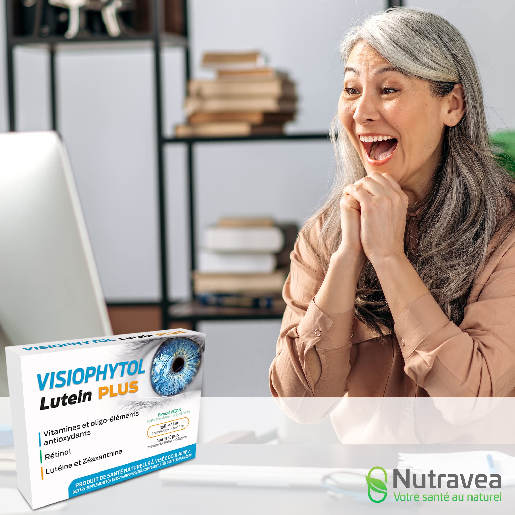 Complément Alimentaire Santé des Yeux - Vue, Vision, Confort Visuel, Glaucome, Cataracte - Lutéine, Myrtille, Zeaxanthine, Sélénium