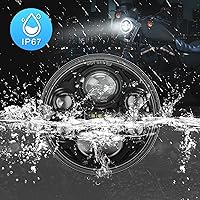 Vista 7 de SUPAREE Faro delantero LED de 5.75 pulgadas para motocicleta, Plug & Play, 5-3/4 pulgadas, compatible con Dyna Softail Deuce Wide Glide Sportster