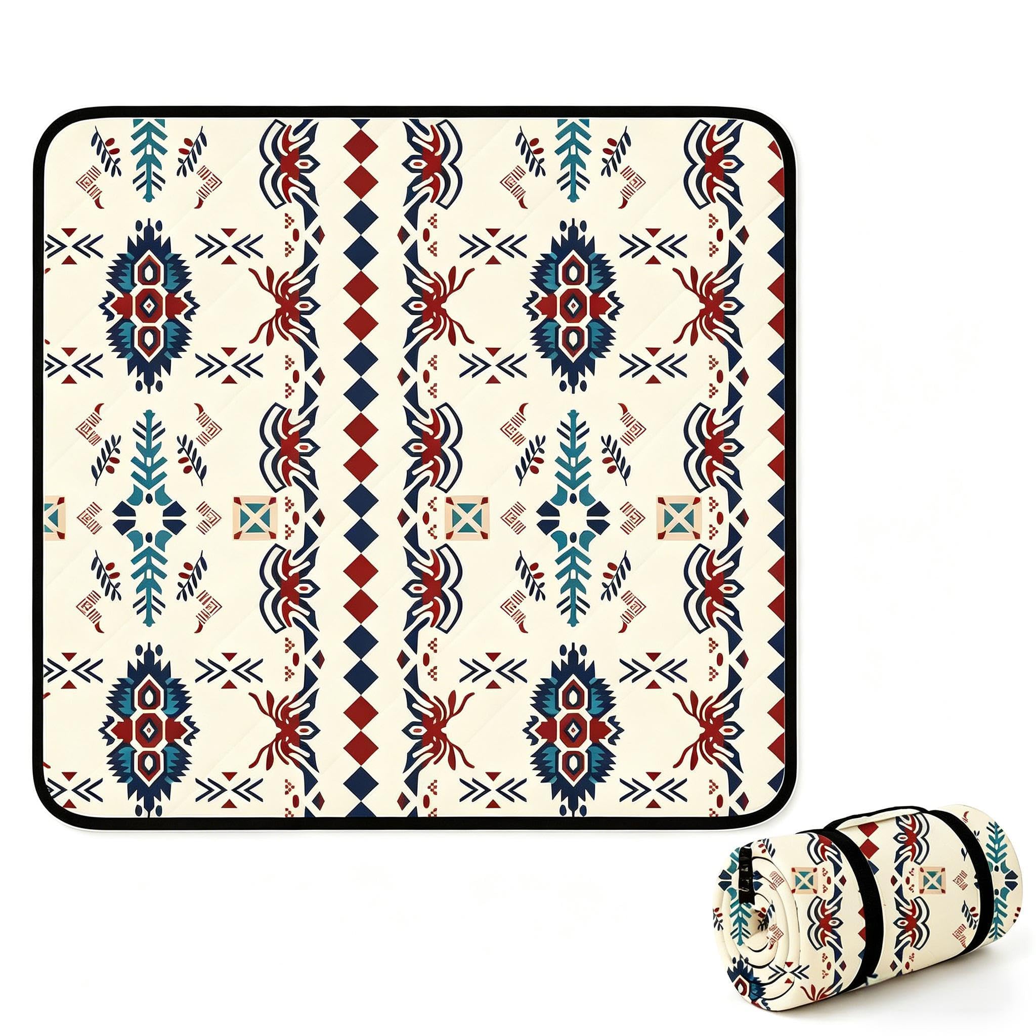 Couverture de Pique Nique,Tapis de Plage Imperméable,200 x 200 cm,Couverture de Camping,Tapis de Sol pour Jardin Randonnée BBQ Voyage,Pliable Nappe Pique Nique,Natte de Plage