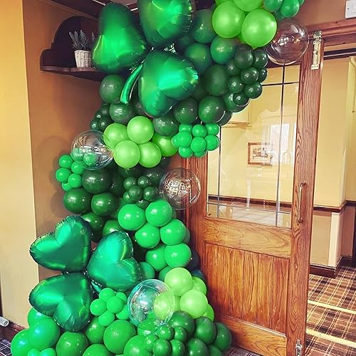 Miniatura 6 de Kit de arco de guirnalda de globos verdes, globos de látex de Kelfara 109 piezas de diferentes tamaños de 1810125 pulgadas, globos de fiesta para