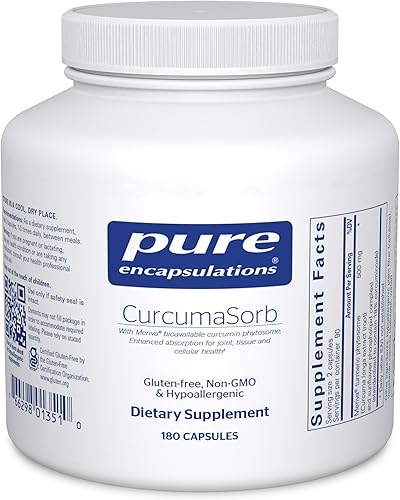 Miniatura 9 de Cápsulas de cúrcuma CurcumSorb de Pure Encapsulations, 180 cápsulas, 1