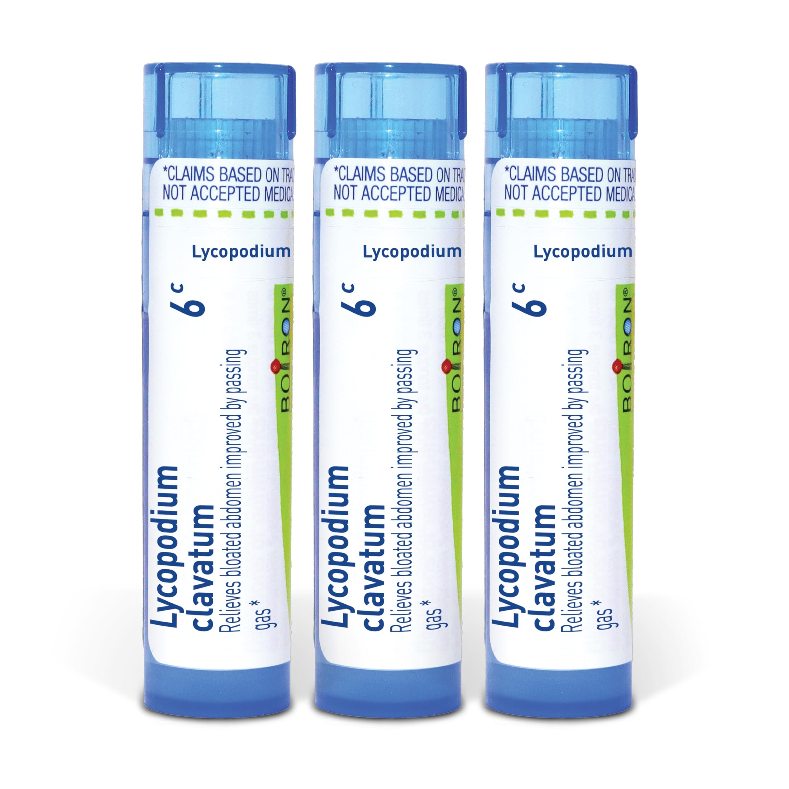 Boiron Lycopodium Clavatum 6C Homeopathic Medicine for Bloated Abdomen - Pack of 3 (240 Pellets)