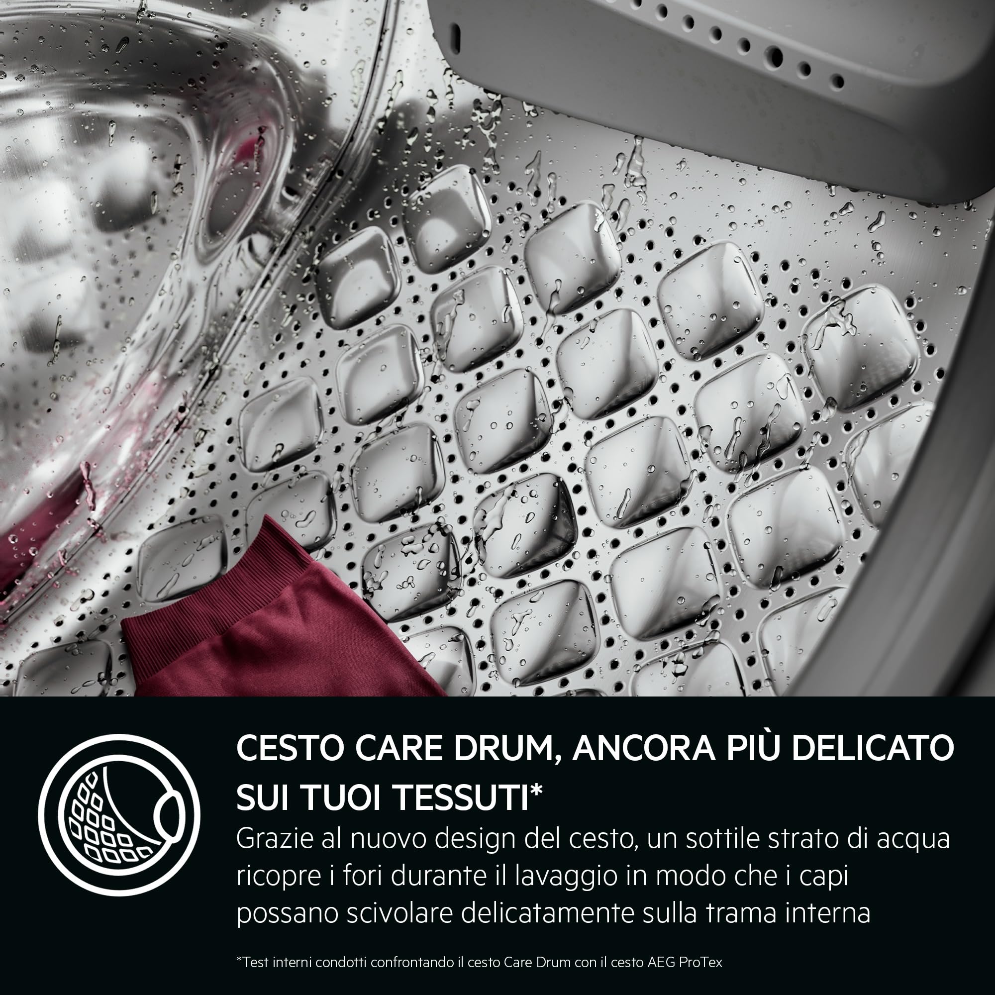 AEG Lavatrice Carica Frontale Serie 7000 ProSteam, 11 kg, LR7FD114B, Vapore Refresh, Tecnologia PreciseWash, Cesto Care Drum, Classe Energetica A, Motore Inverter, 1351 giri/min, 636x847x597 mm
