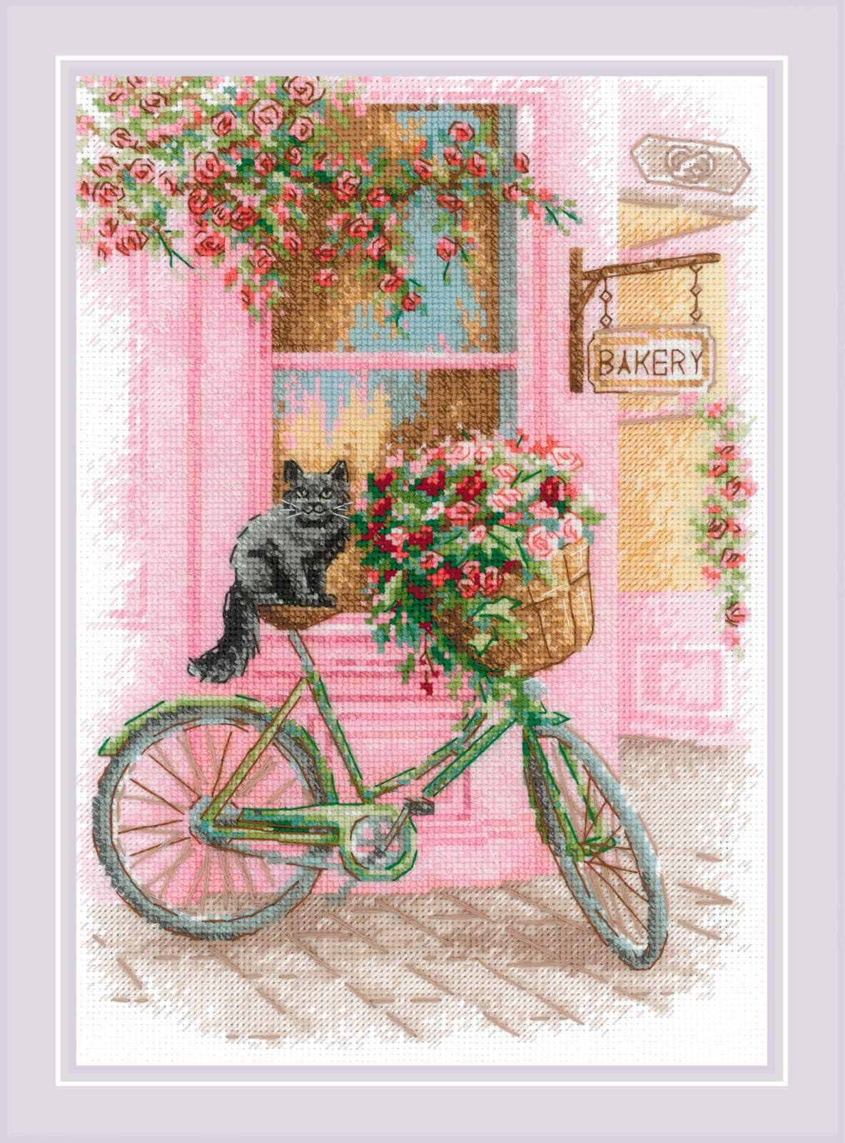 RIOLIS - Viaggio in fiore 2246, Punto croce 21x30cm, Punto croce kit da ricamare, Disegni da ricamare, Embroidery kit, Set punto croce, Kit ricamo punto croce