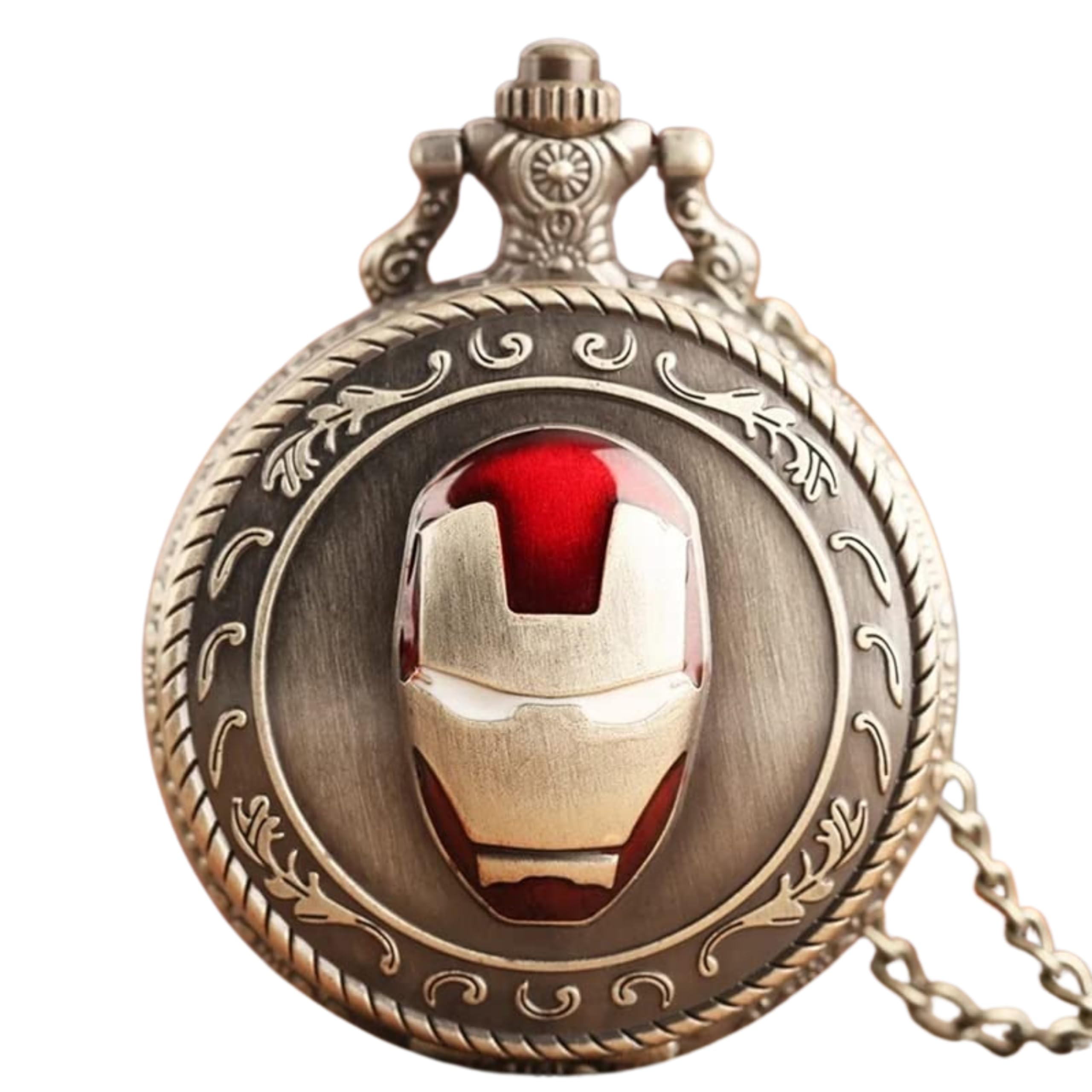 Vintage Bronze Pocket-Watch Antique Style Metallic Key Chain & Key Rings for Gifting Man, Woman & Kids