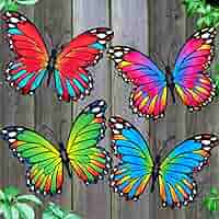 BUTTERFLY - acada92264⑧ Amazon.com: Oraytteo Metal Butterfly Wall Decor, 4pcs