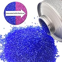 Vista 7 de Deshumidificador seguro para pistola de 28.22 oz, 1 paquete de 1.77 libras, deshumidificador recargable de gel de sílice azul a rosa
