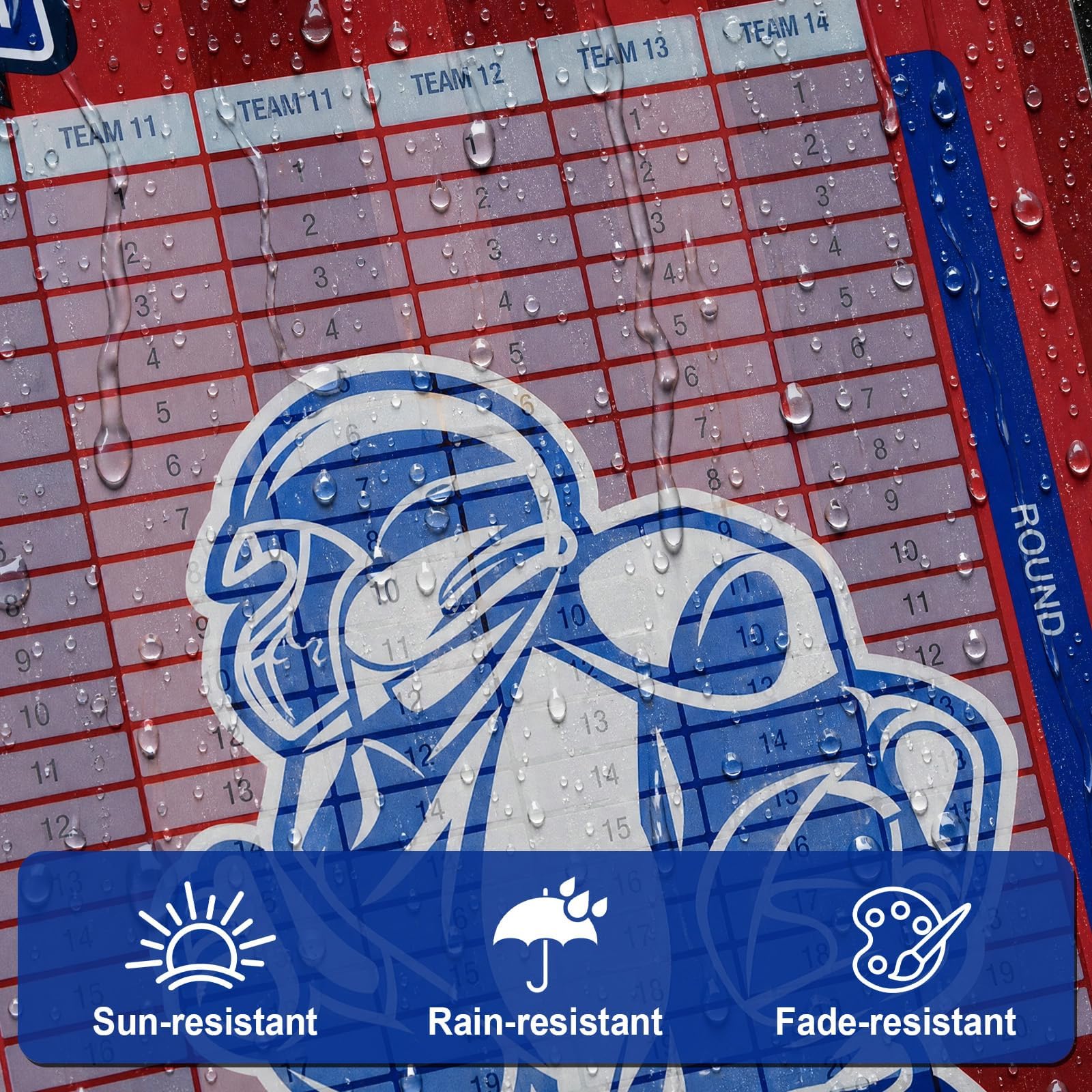 Happy Aplenty 2026 Fantasy Football Draft Board Kit, 14 Teams x 20 Runden, extra großes 15 x 100 cm Draft Board mit aktualisierten 600+ Spieler-Aufklebern, Blanko-Etiketten & Saisonplan 2026-2027