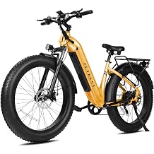 ACTBEST Ranger 2.0 26 * 4.0 Fat Tire Electric Bike for Adults, Up to 60 Miles Range, Peak 1500W Brushless Motor Ebike with 48V 15.6AH Built-in Battery Step-Thru 48V 15.6AH, Yellow