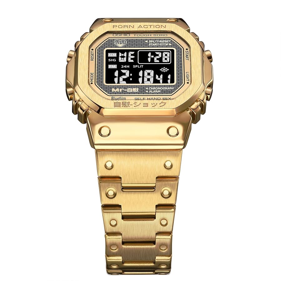 OMECO　ゴールドメタル g-shock風　腕時計 OMECOゴールドメタル g-shock風腕時計