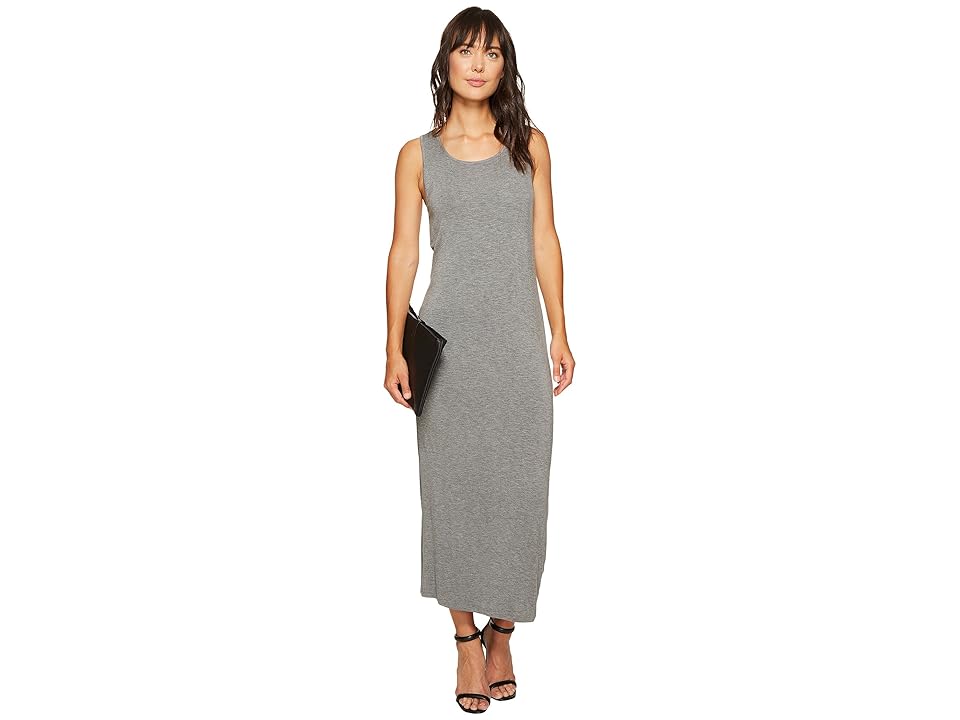 

kensie Subtle Slub Tees Dress with Open Back KS6K7978 (Heather Ash) Women's Dress