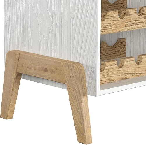 Miniatura 6 de Elegante y elegante bar para exhibir y almacenar sus licores favoritos, gabinete de vino de madera maciza, estante de bar - HWF