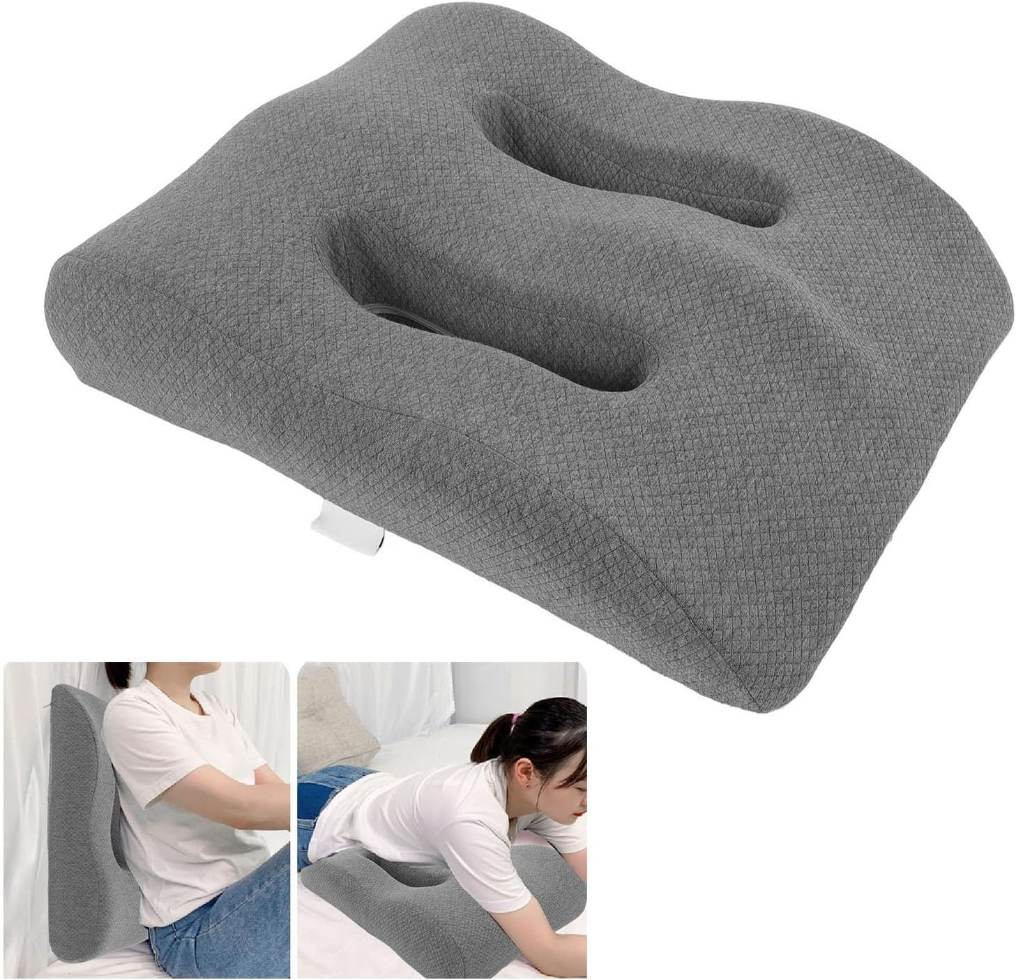 Memory Foam Leg Pillow, Double Curve Design, Leg Elevation Cushion, Supportive and Comfortable Leg Rest, Washable Cover, Multifunctional for Side Sleeping Pillow, Home,Beauty Salon