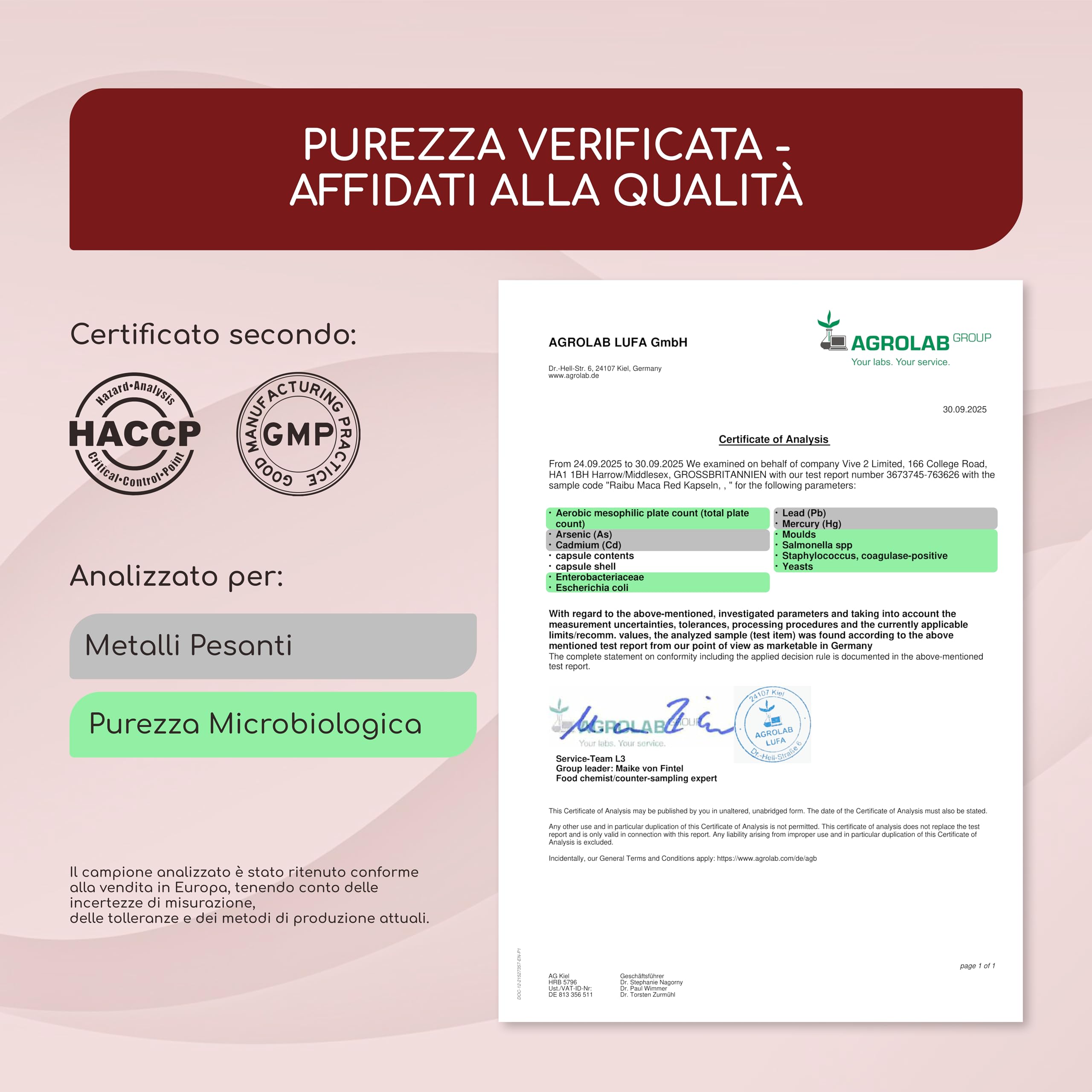 Maca Rossa Peruviana BIO - 180 capsule da radice di Maca Peruviana - Equilibrio ormonale per donna - 3.200mg per dose giornaliera (equivalenti a 12.800mg di radice del Perù) - Con vitamina C naturale