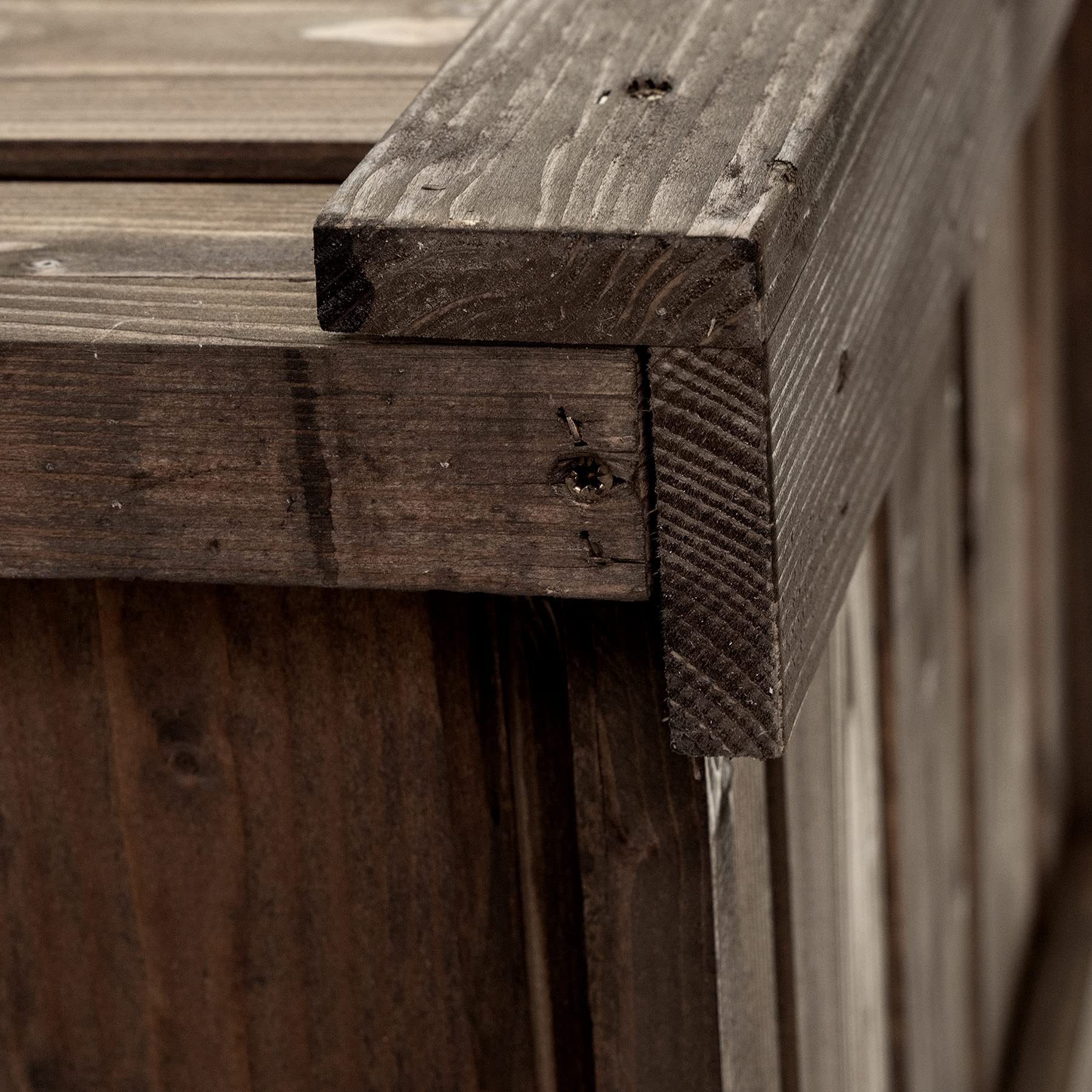 Gartentruhe Holz Truhe Garten Aufbewahrung Truhenbank Auflagebox mit Innenfolie | Flair TF-100 Palisander