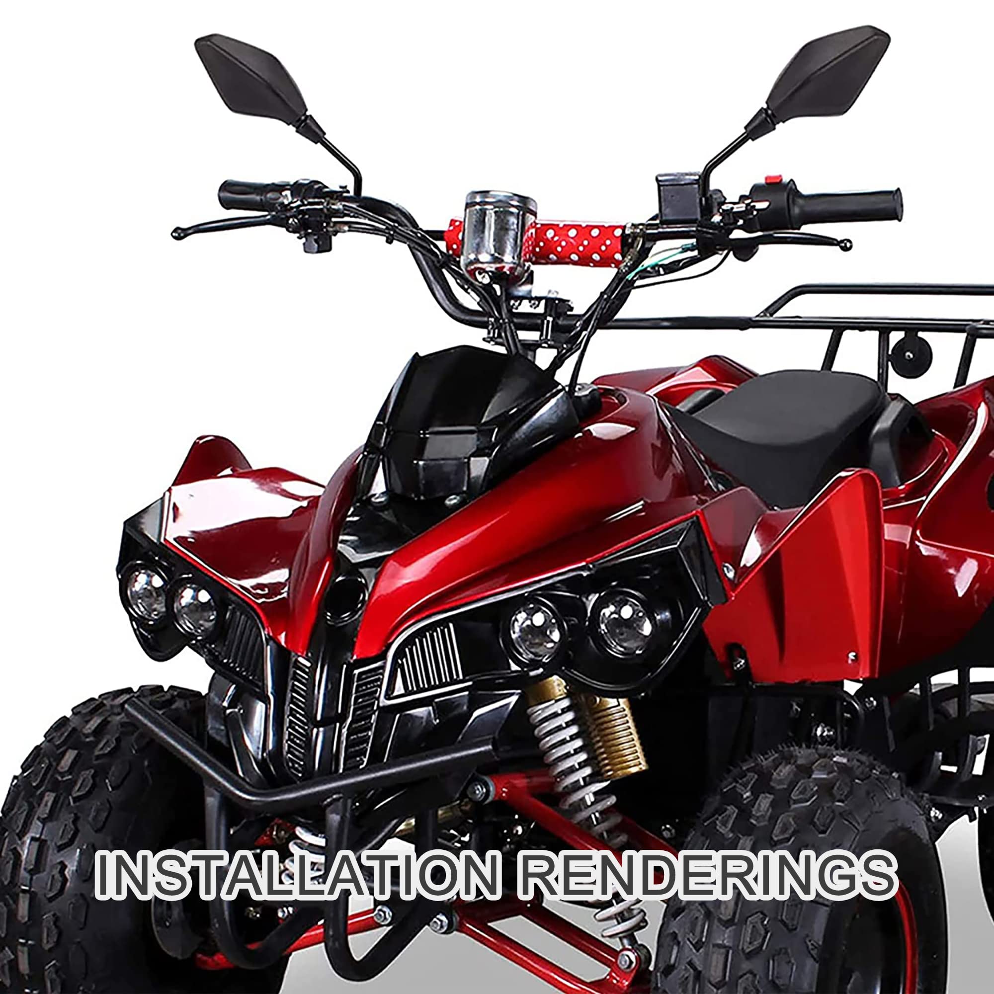 Espejos Retrovisores Universales GOOFIT Para Motocicleta Y ATV - Con Abrazadera De Manillar 7/8" Y Pernos De 8mm/10mm