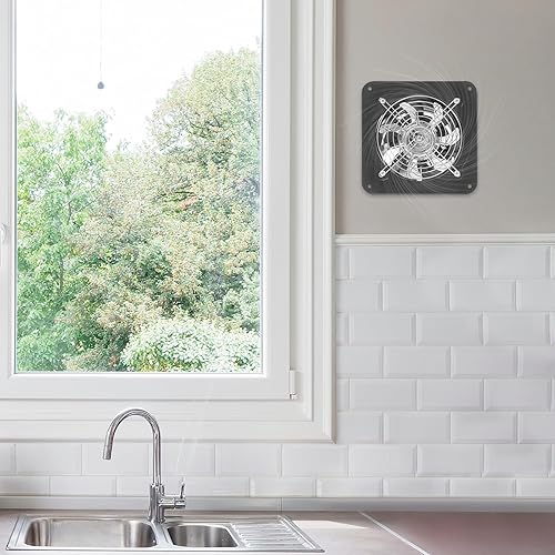 Miniatura 3 de DNYSYSJ Ventilador de escape de pared de 6 pulgadas, ventilador de alto flujo de aire, 110 V, 40 W, 2800 RPM, extractor de ventilación sin ruido,