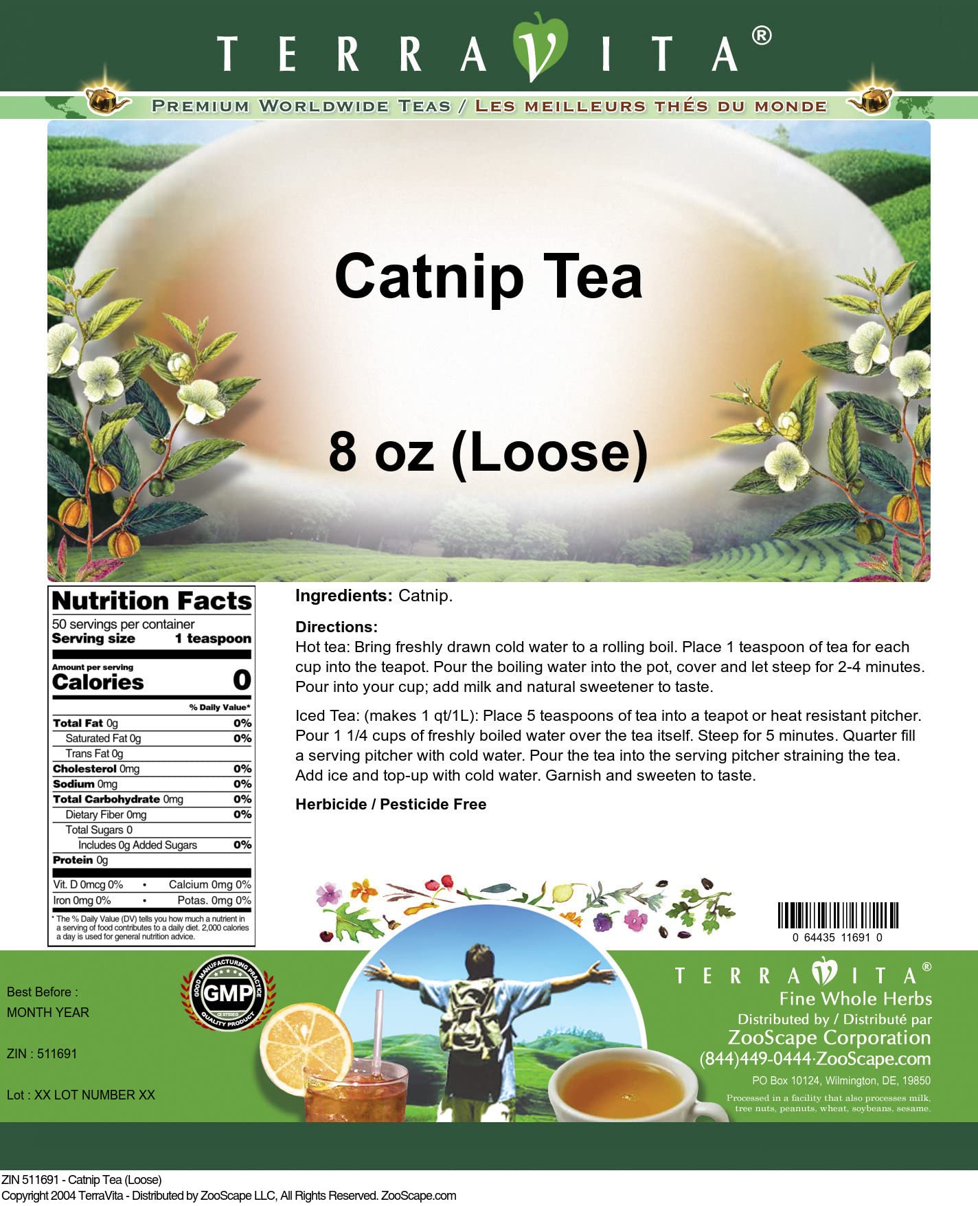 Catnip Tea (Loose) (8 oz, ZIN: 511691)