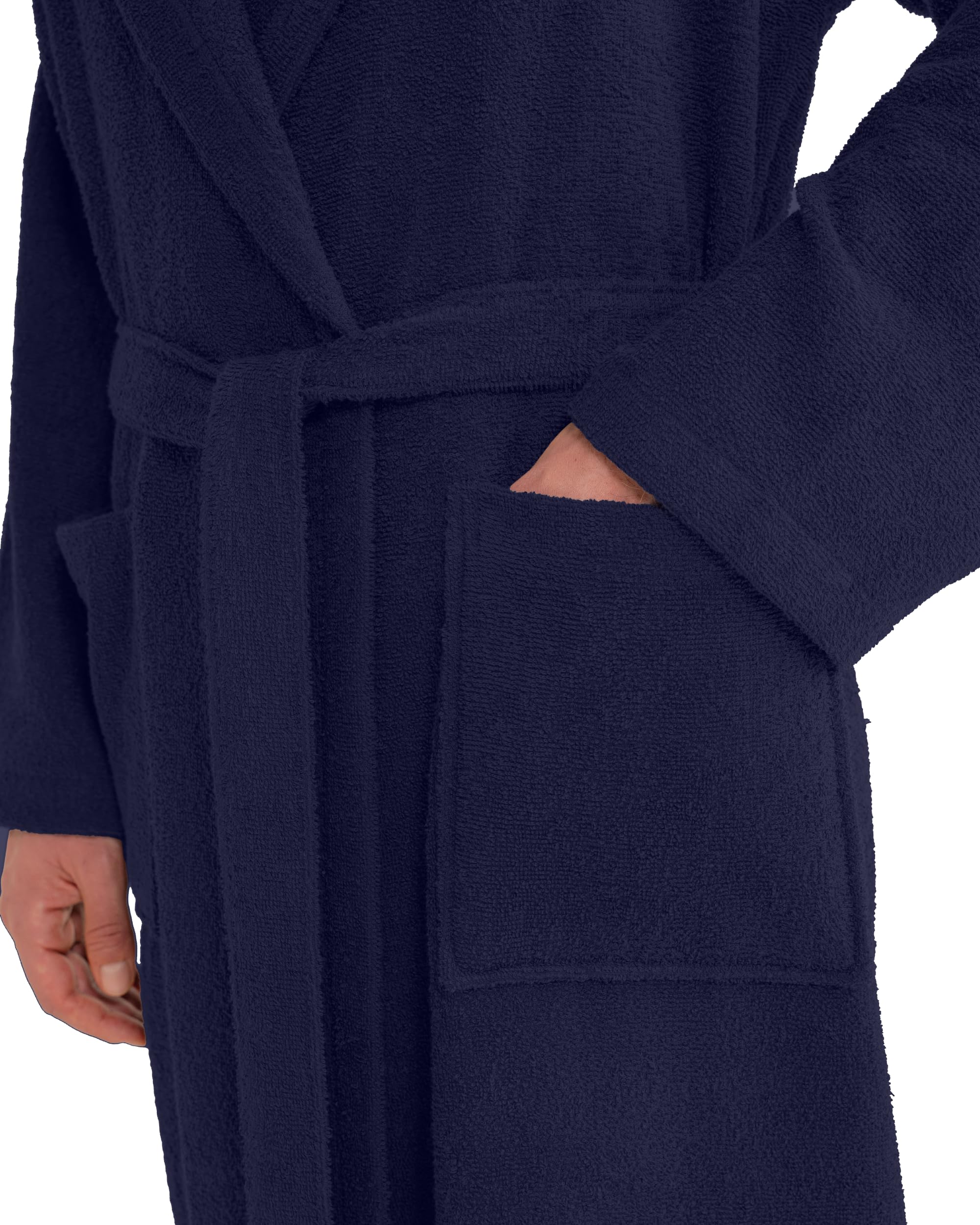 Twinzen Accappatoio Uomo Spugna con Cappuccio 100% Cotone - Morbido, Assorbente, Certificato Oeko-Tex