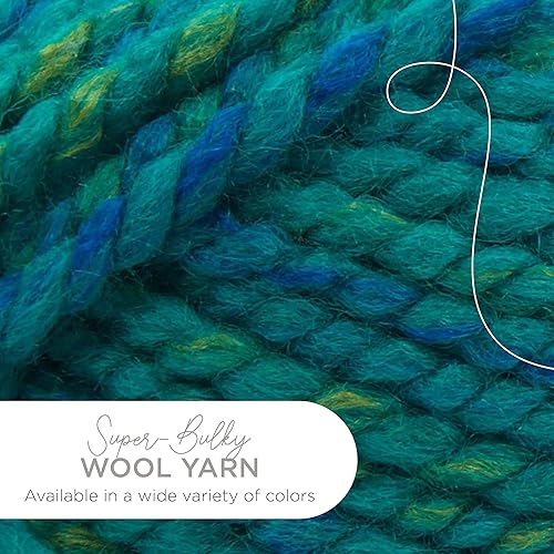 Vista 385 de Lion Brand Yarn Wool-Ease Thick & Quick Yarn - 318.2 ft, Graphite Grafito