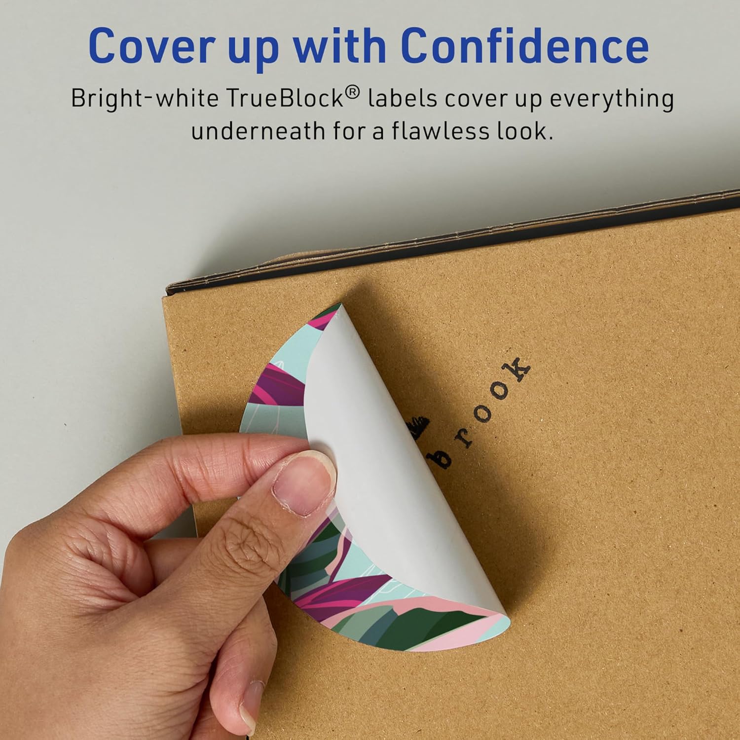 Avery TrueBlock Matte White Round Labels, Sure Feed Technology, 3.5" Diameter, 400 Matte White Labels, Print-to-The-Edge, Laser/Inkjet Printable, Great for Packaging and Product Merchandising