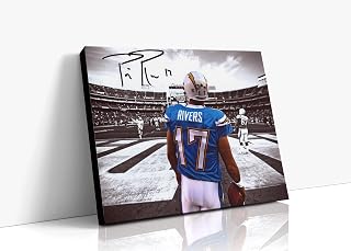 Football Autograph Canvas – Philip Rivers Chargers