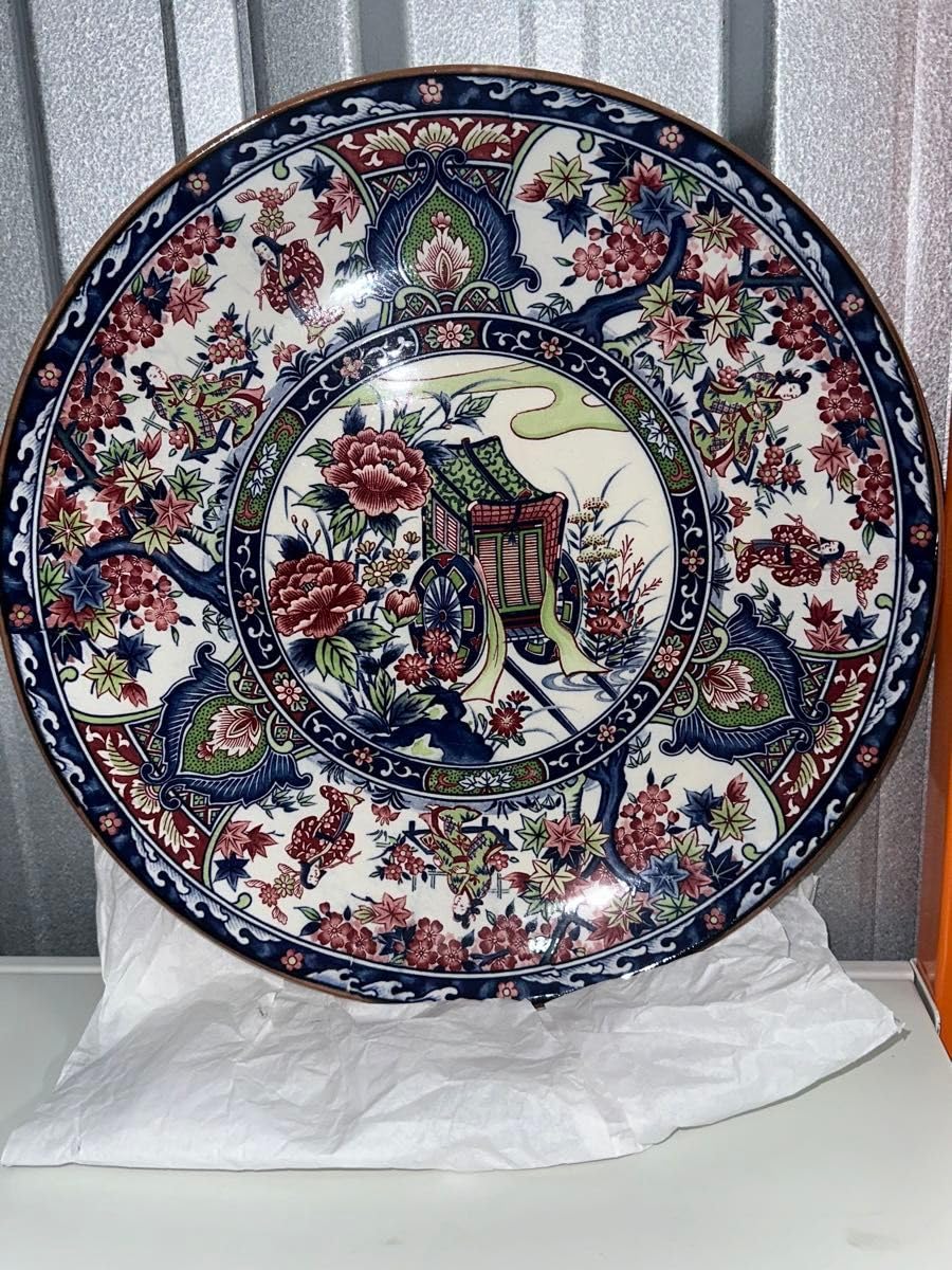 忠峰作 飾り大皿 Amazon.co.jp: レトロ 貞峰作 大皿 絵皿 アンティーク インテリア 美術