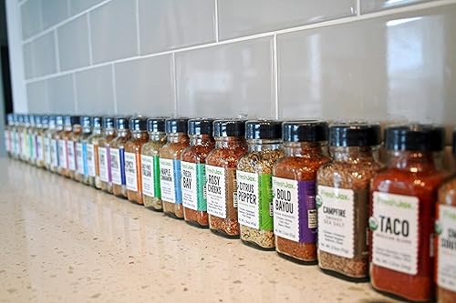 Miniatura 5 de FreshJax Paquete de hojas de mejorana orgánicas y 25 mezclas de condimentos orgánicos  1 botella grande y 25 muestras de tamaño  Sin OMG, sin