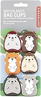Kikkerland Woodlands Bag Clips Set of 6 - Cute Woodland Creature Chip Clips Keep Snacks Fresh