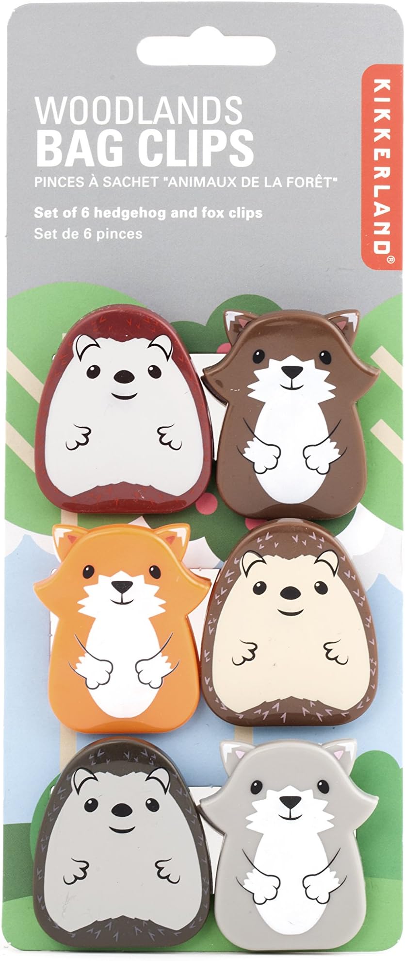 Woodlands Bag Clip, Set of 6
