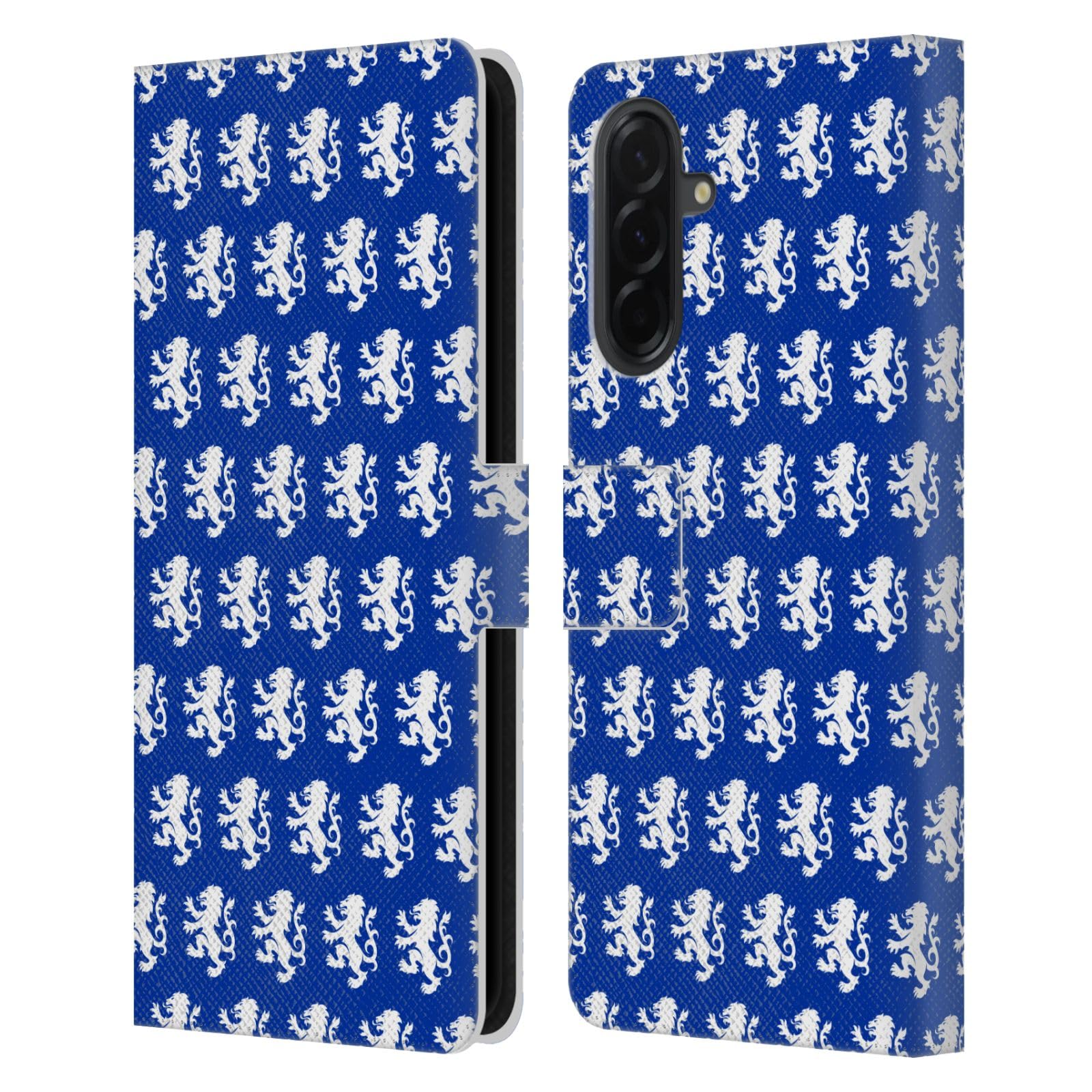 Head Case Designs Officially Licensed Rangers FC Pattern Crest Leather Wallet Case Compatible With Samsung Galaxy A36 5G