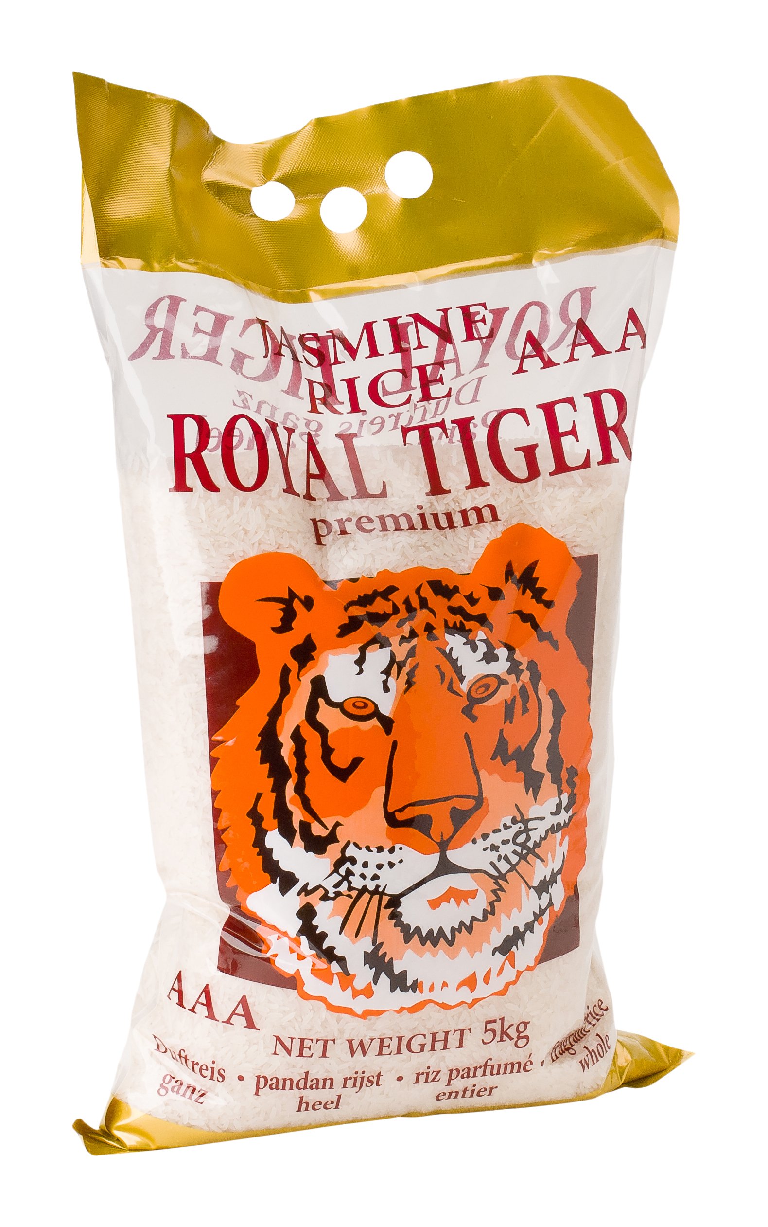 Royal Tiger Lot de 4 sachets de riz jasmin (4 x 5 kg)