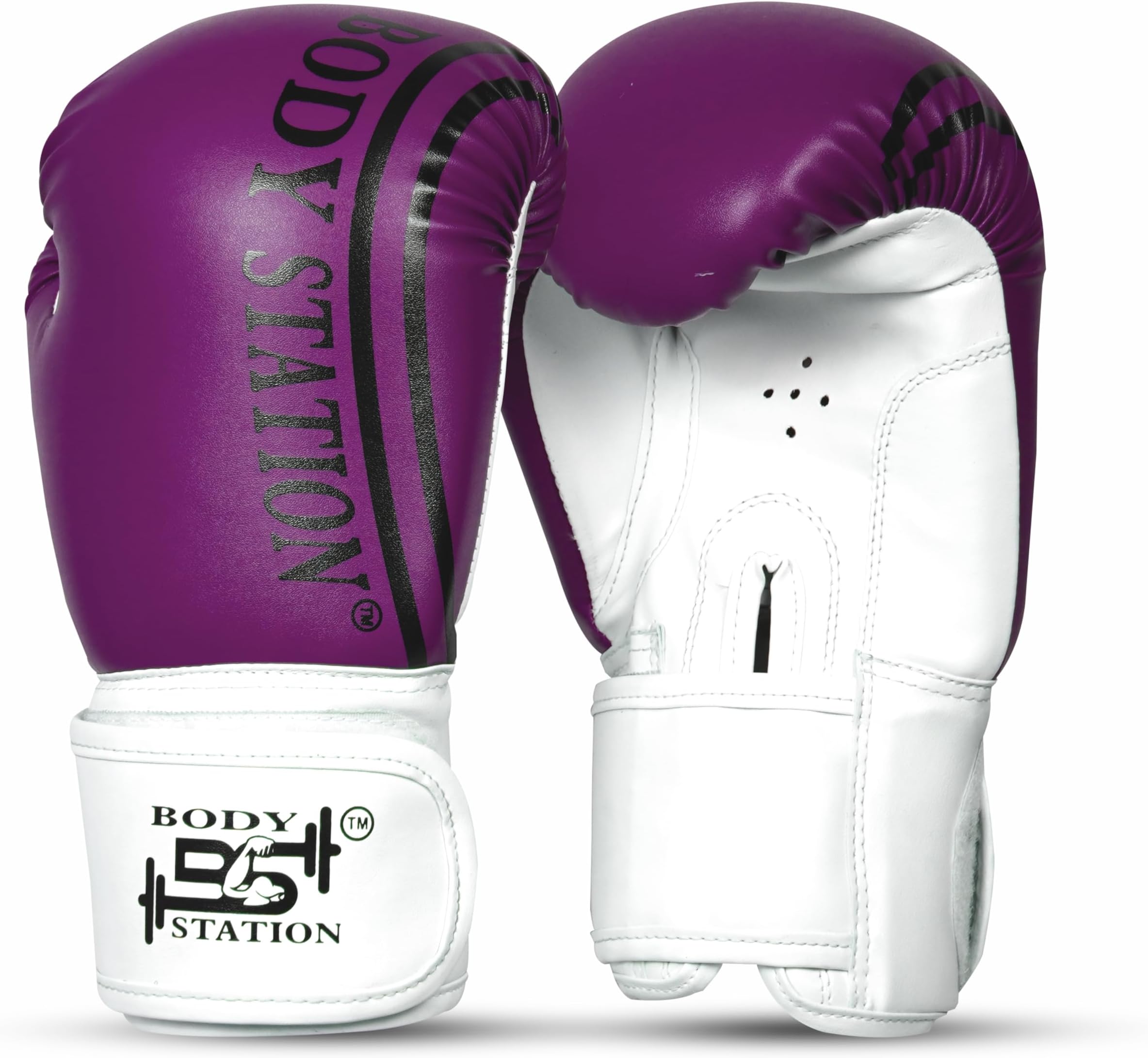 Boxing Gloves – Faux Leather Training Gloves with Hook and Loop Velcro Closure for Long-Lasting Strength and Durability