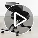 Ergonomic Kneeling Chair, Adjustable Stool for Home and Office - Improve Your Posture with an Angled Seat - Thick Comfortable Moulded Foam Cushions - Brake Casters